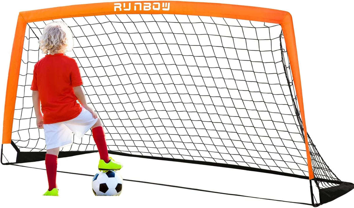 RUNBOW Portería de fútbol portátilde patio trasero