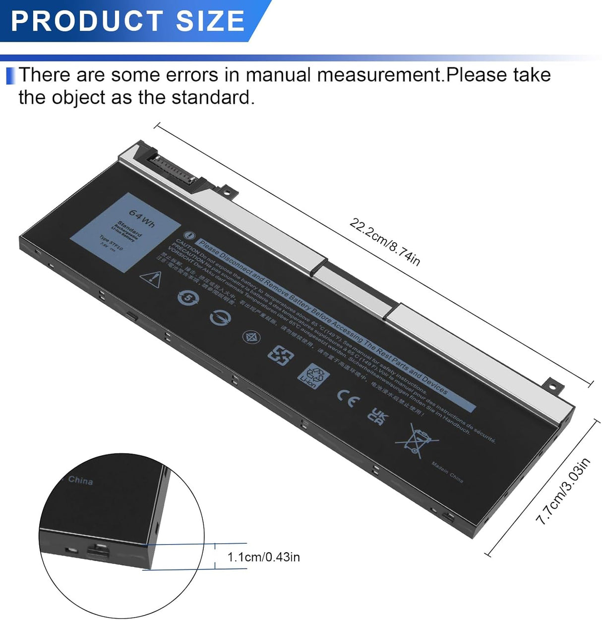 Batería 5TF10 GHXKY para Laptop Precision 7730 7740 P34E