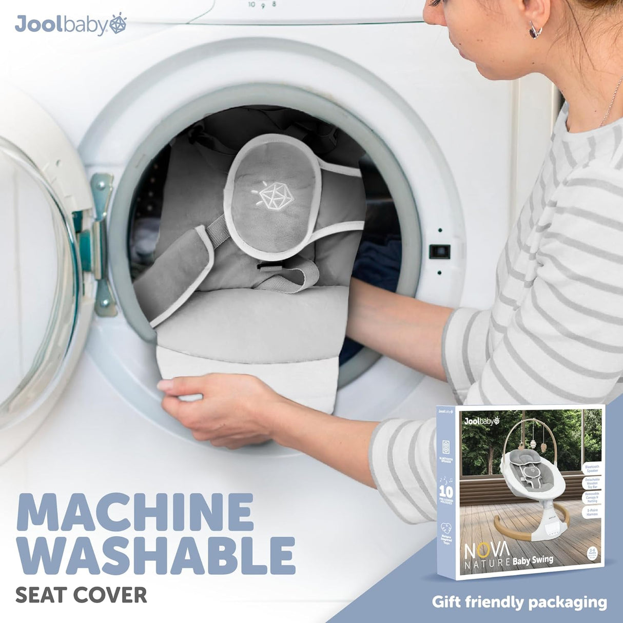 Columpio para bebés Nova Nature Blanco 5 niveles Aluminio