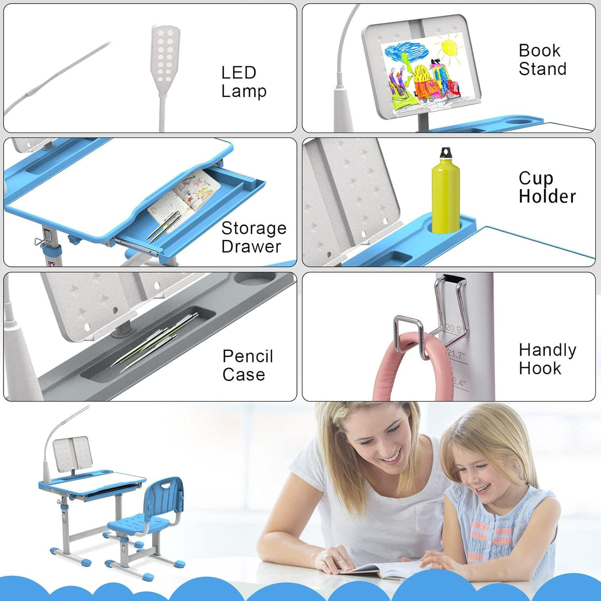 Juego de escritorio inclinable de 40 grados BELANITAS