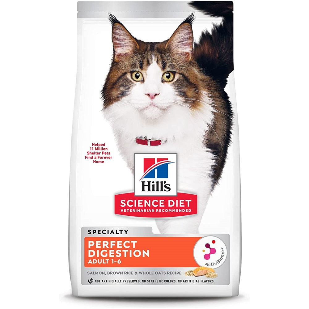 Alimento seco para gatos adultos, digestión perfecta, salmón