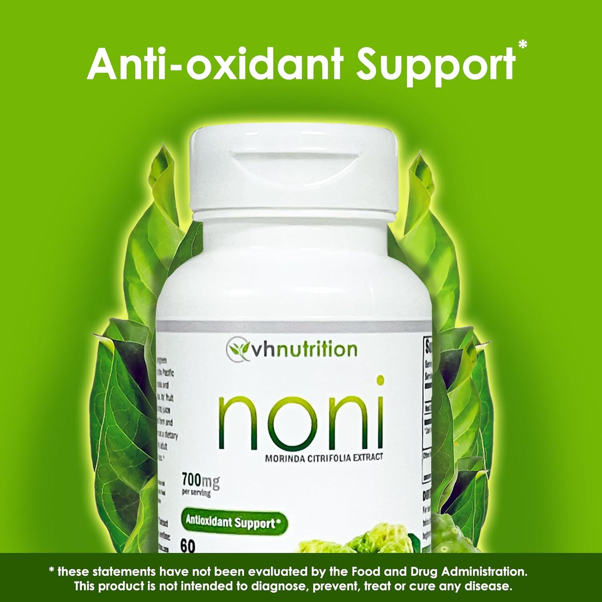 Suplemento NONI Cápsulas 700mg Morinda citrifolia Extracto