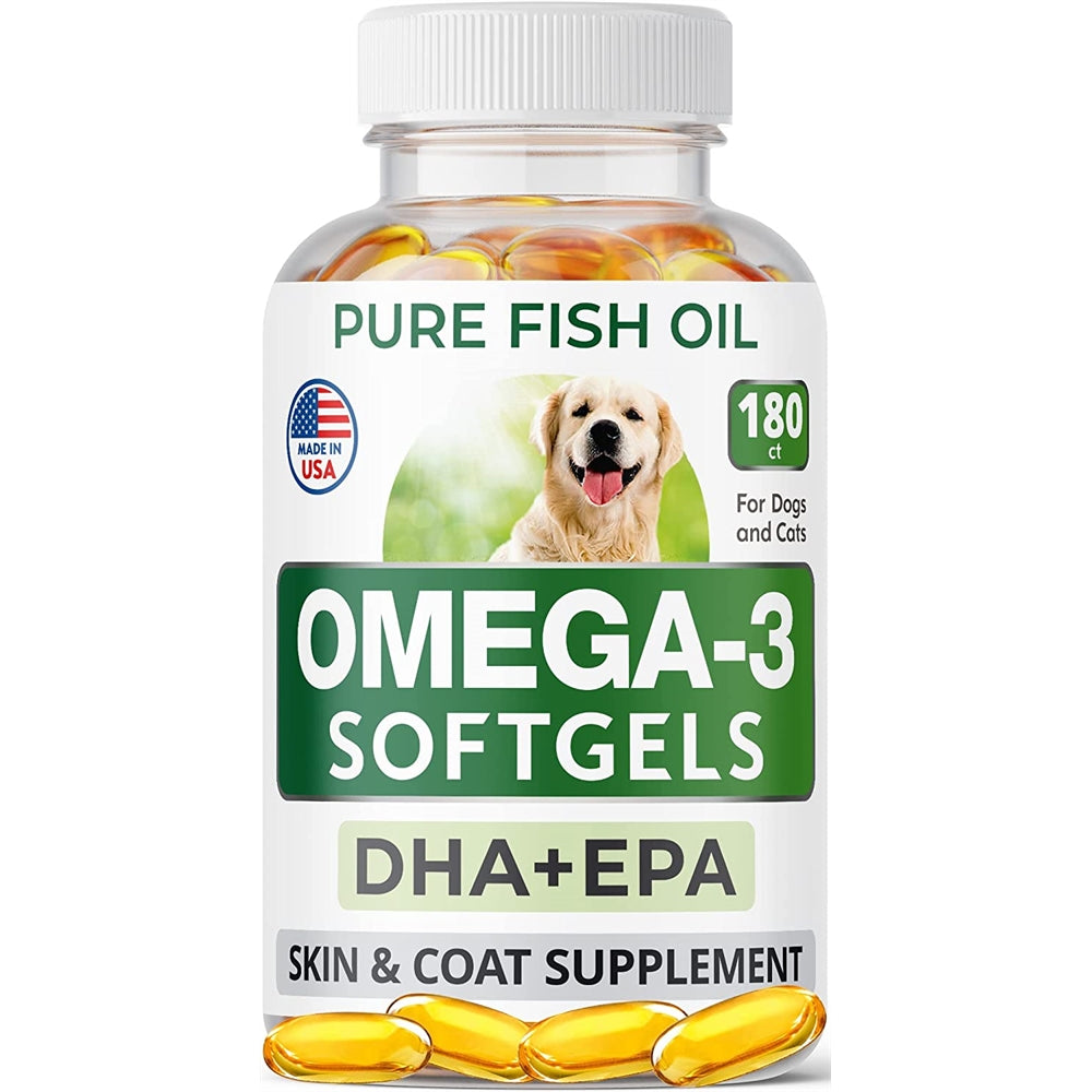 Vitaminas 3 para perros 180 cápsulas blandas de aceite entes