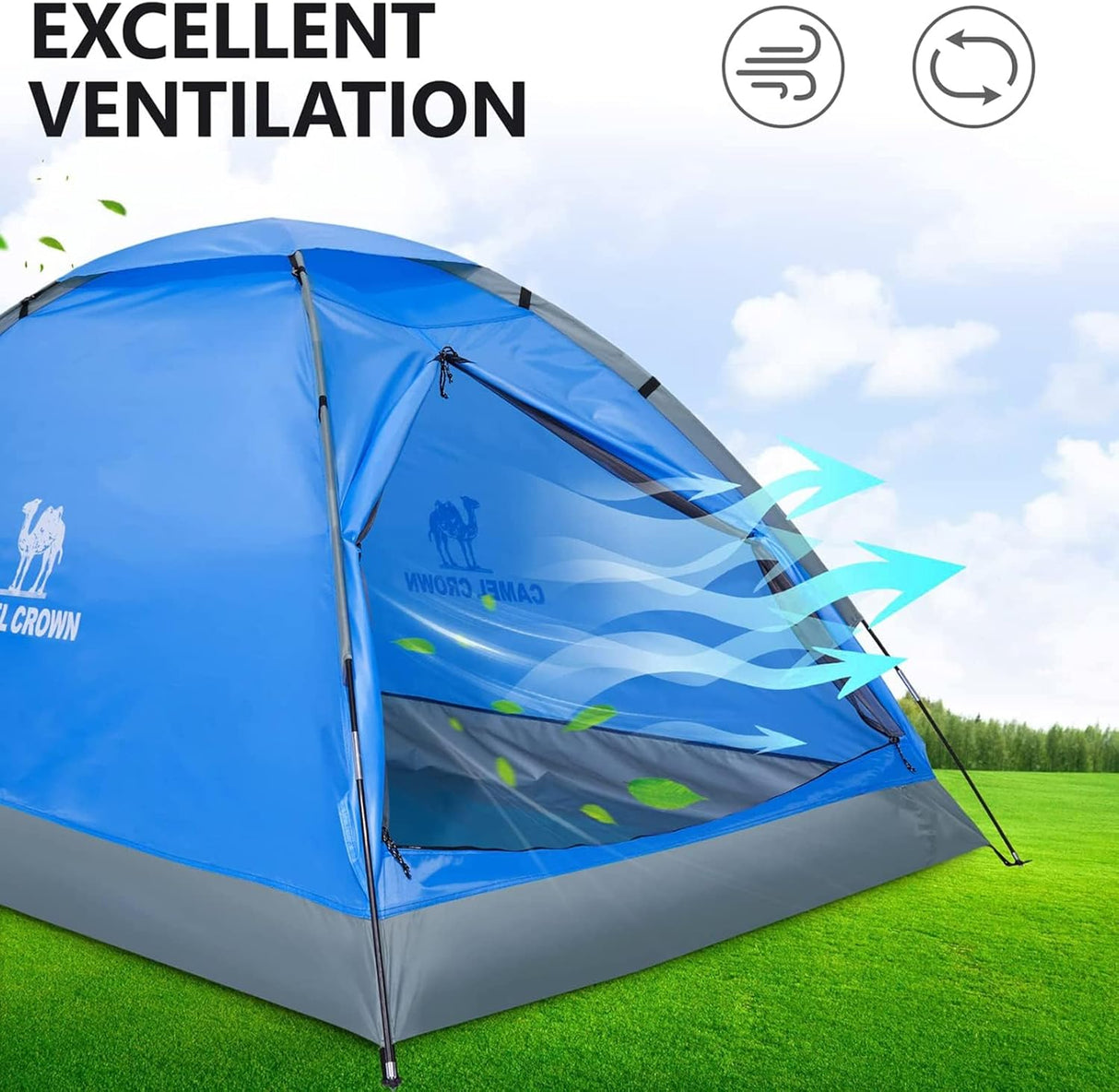 Tienda CAMEL CROWN Carpa de Camping 2/3/4/5 Personas, Ligera