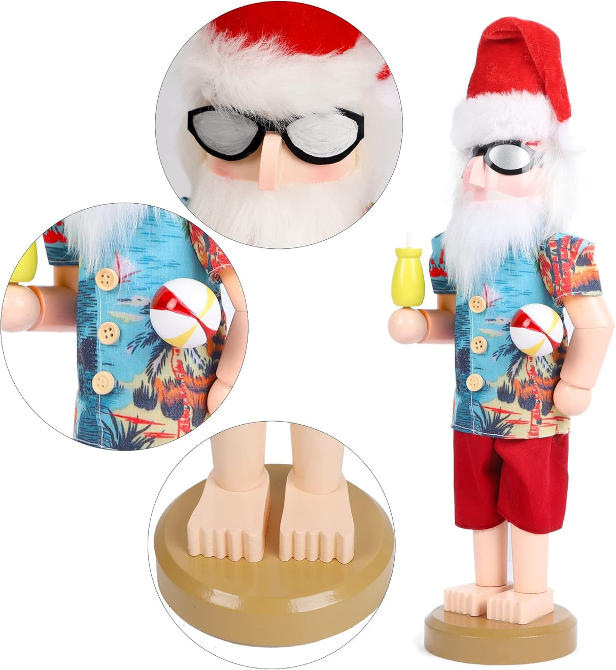 Figuras de Navidad Joliyoou, Nutcracker de Santa, 14 Pulgadas