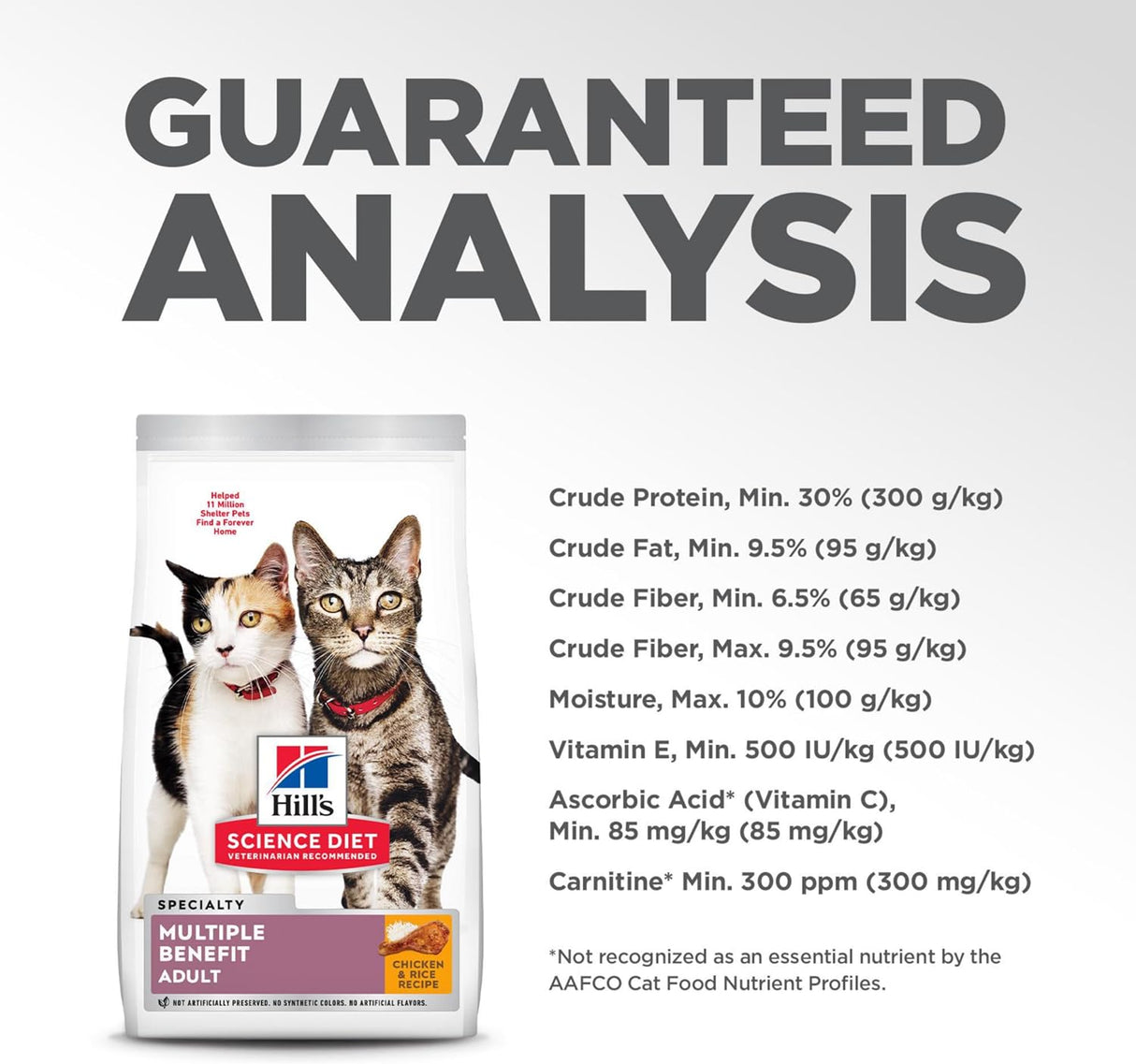 Hill's Science Diet Alimento seco para gatos, adultos, múltiples beneficios, receta de pollo, bolsa de 7 libras