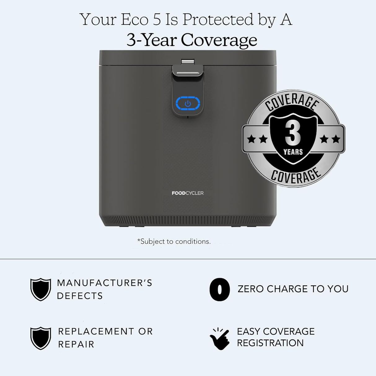 Eco 5 - Procesador y Reciclador de Alimentos premiado, 5L