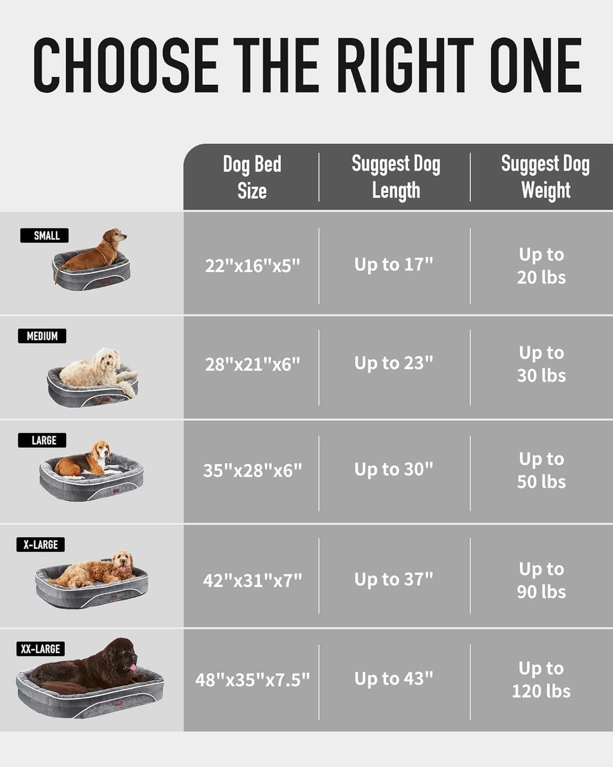 Cama ortopédica para perros grandes, soporte de espuma, modelo 2023