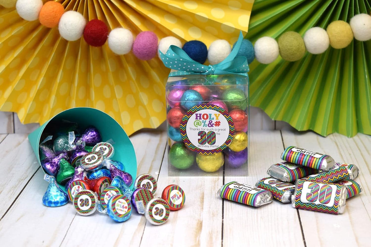 Kit de Stickers para Fiesta de 30 Cumpleaños