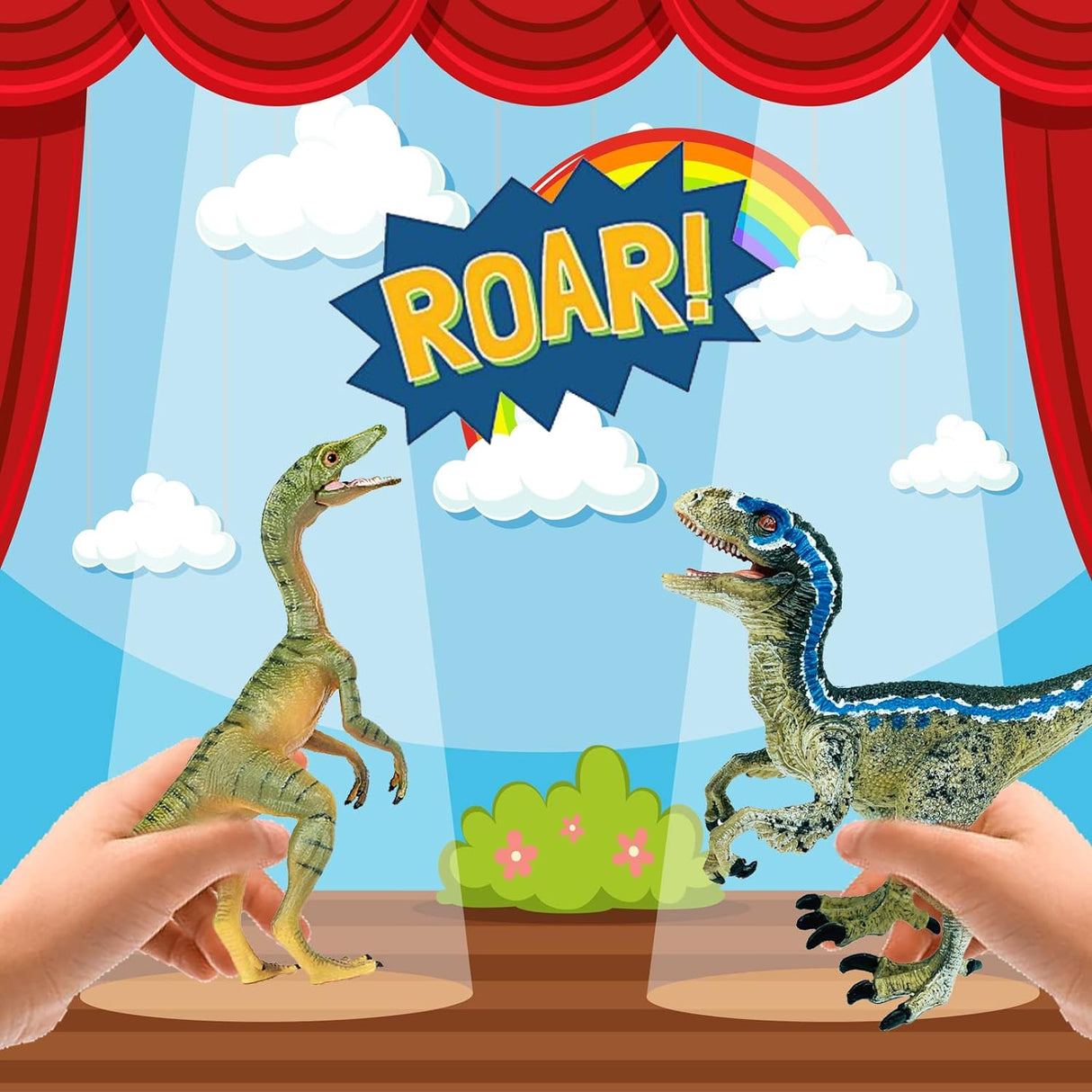 Juguetes de dinosaurios Gemini&Genius, figuras realistas, 2 pcs