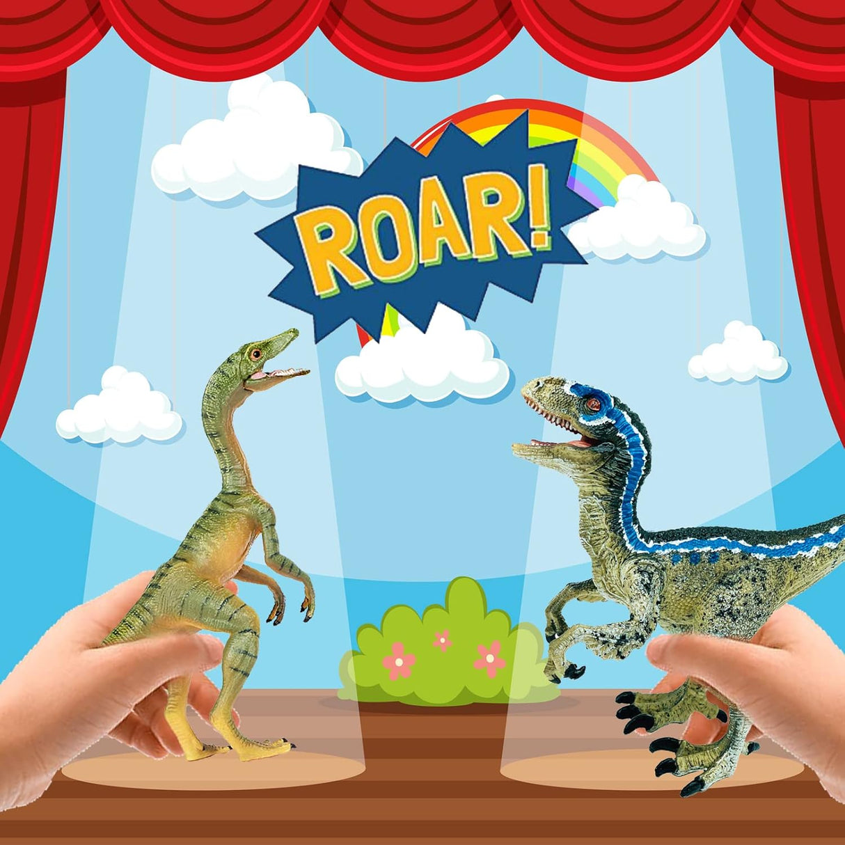 Juguete Dinosaurio Velociraptor Gemini, Boca y Manos Movibles