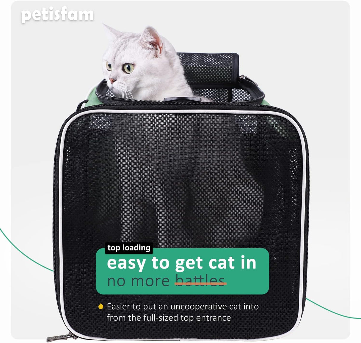 Transportadora Petisfam para Gatos y Perros Pequeños, Cómoda