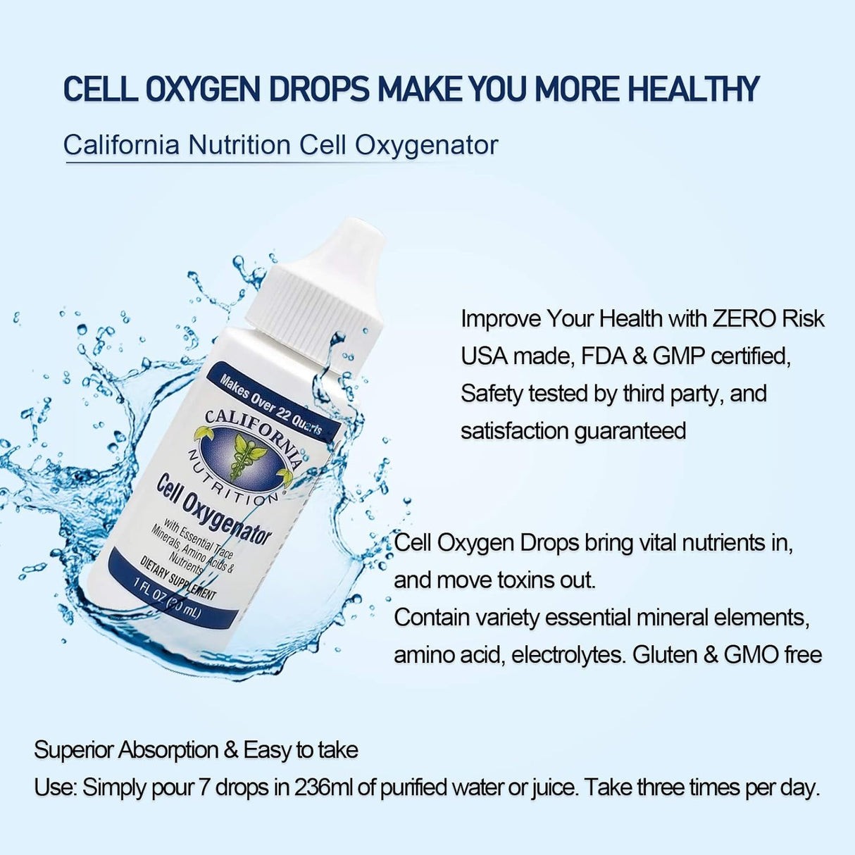 Suplemento Cell Oxygenator 1 Fl Pack of 10 oxígeno líquido