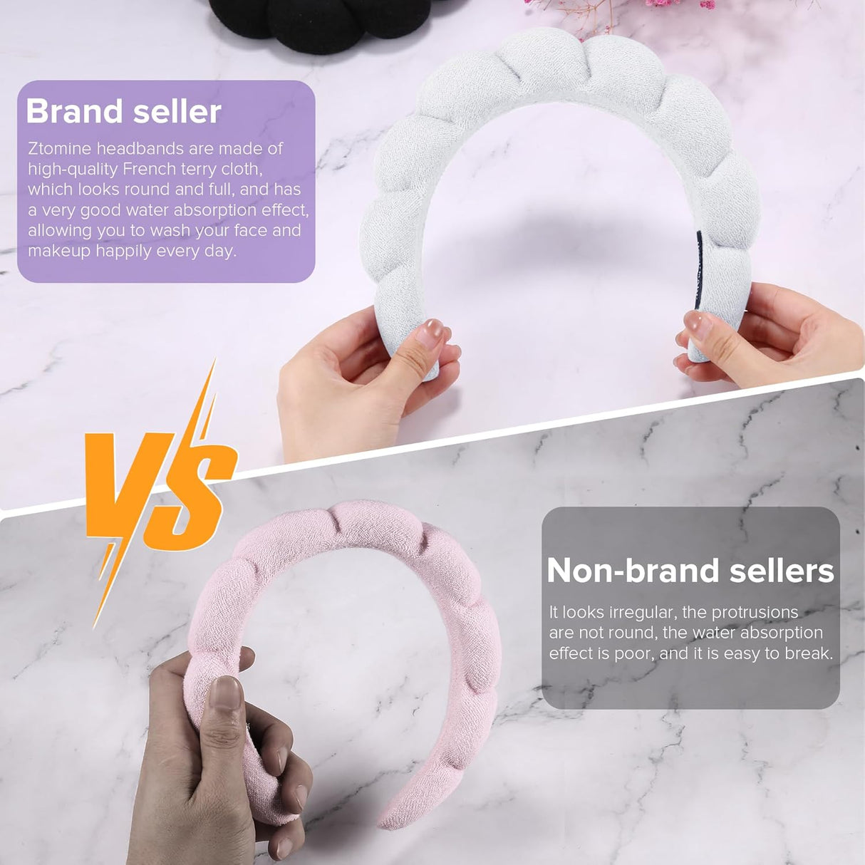 Diademas de spa para lavar la cara o el rostro Susanny