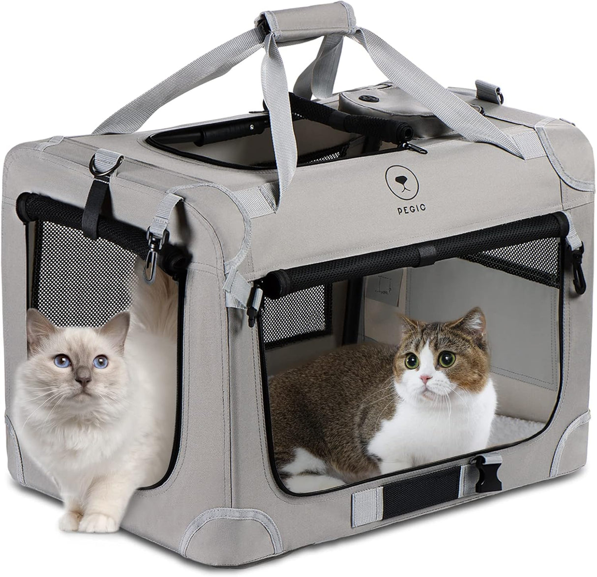 Transportadora Grande para 2 Gatos, Marca XYZ, 24x16x16