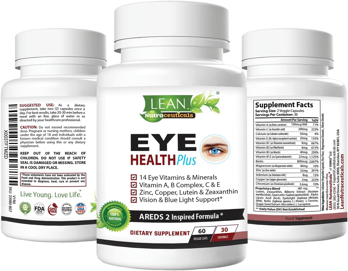 Suplemento Areds 2 Eye Health Plus con cobre vitamina A B C