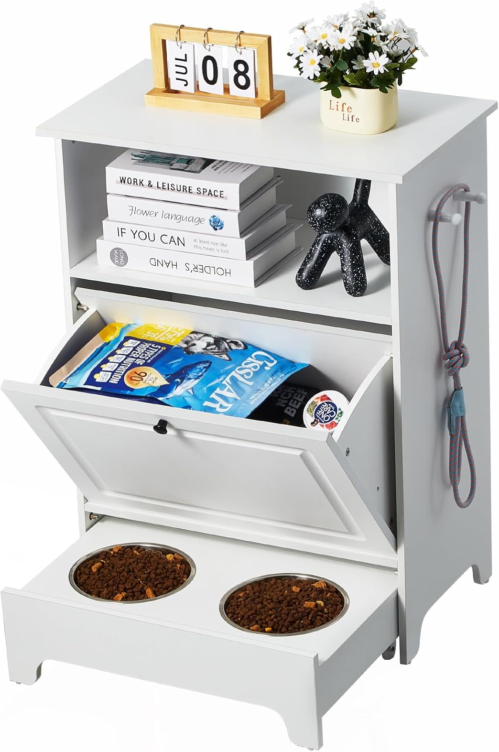 Estación de alimentación para mascotas VEVOR con almacenamiento