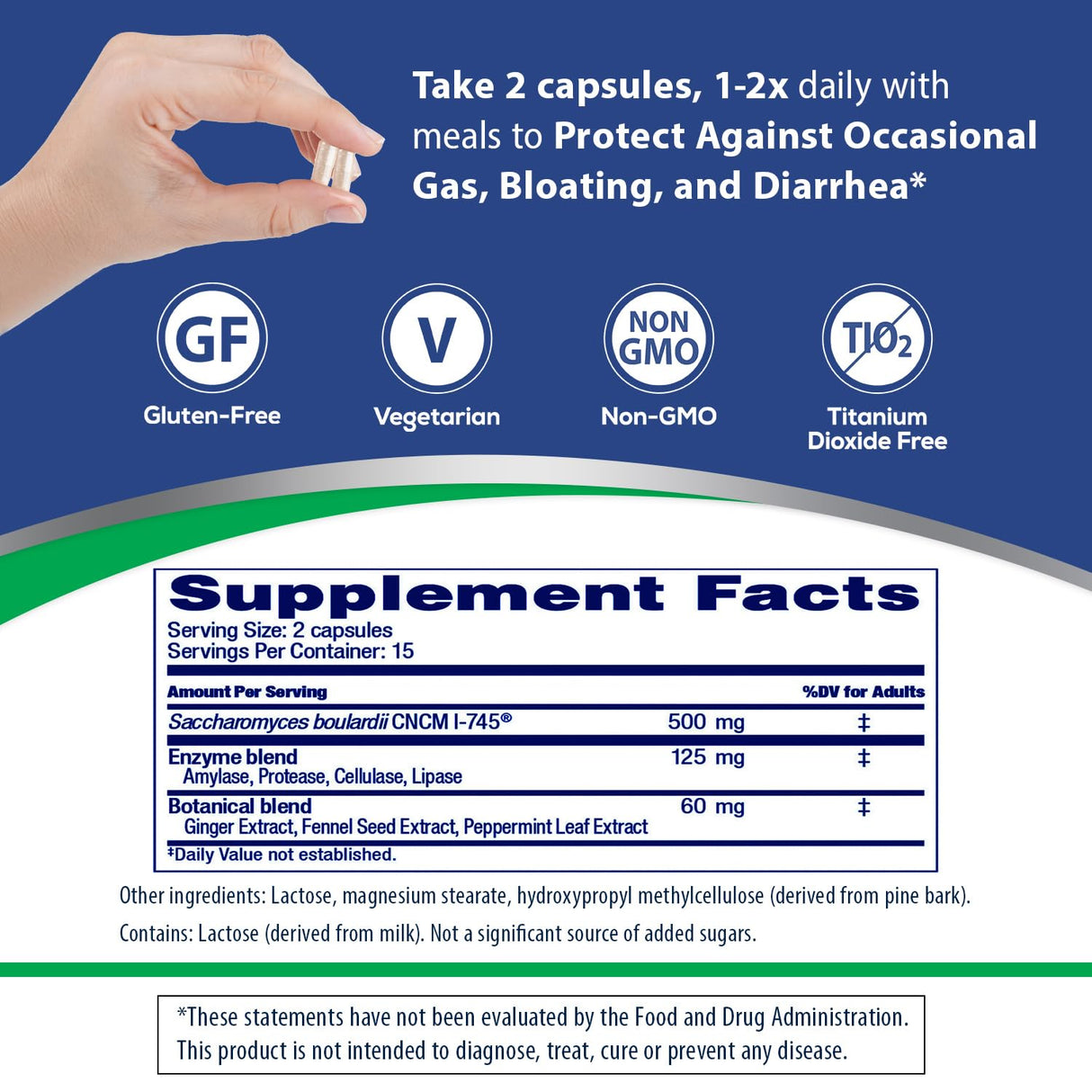 Suplemento probiótico avanzado para gases y hinchazón