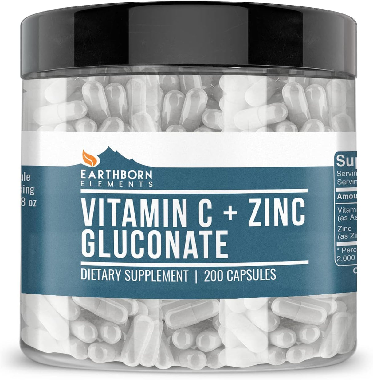 Suplemento de gluconato de zinc con vitamina C Plus