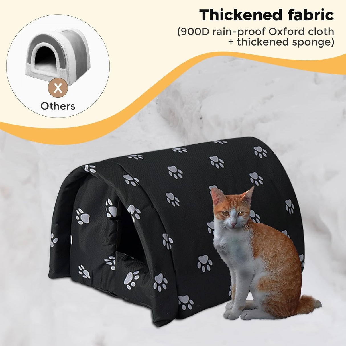 Casa para Gatos Exteriores, Refugio Resistente, Modelo P-2023