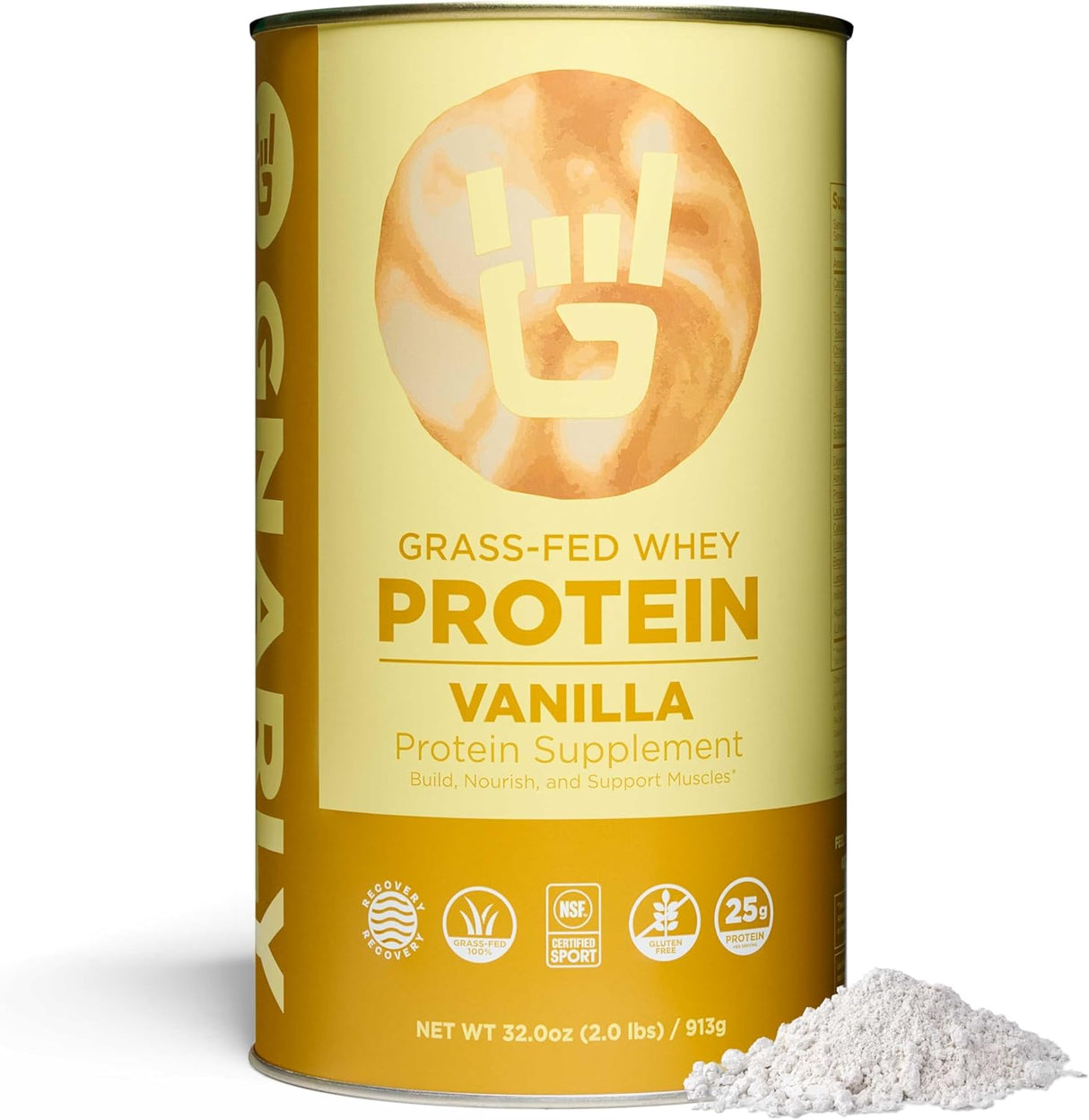 Proteína de Vainilla Gnarly Nutrition – 25g, Reparo Muscular, NSF, 32 oz