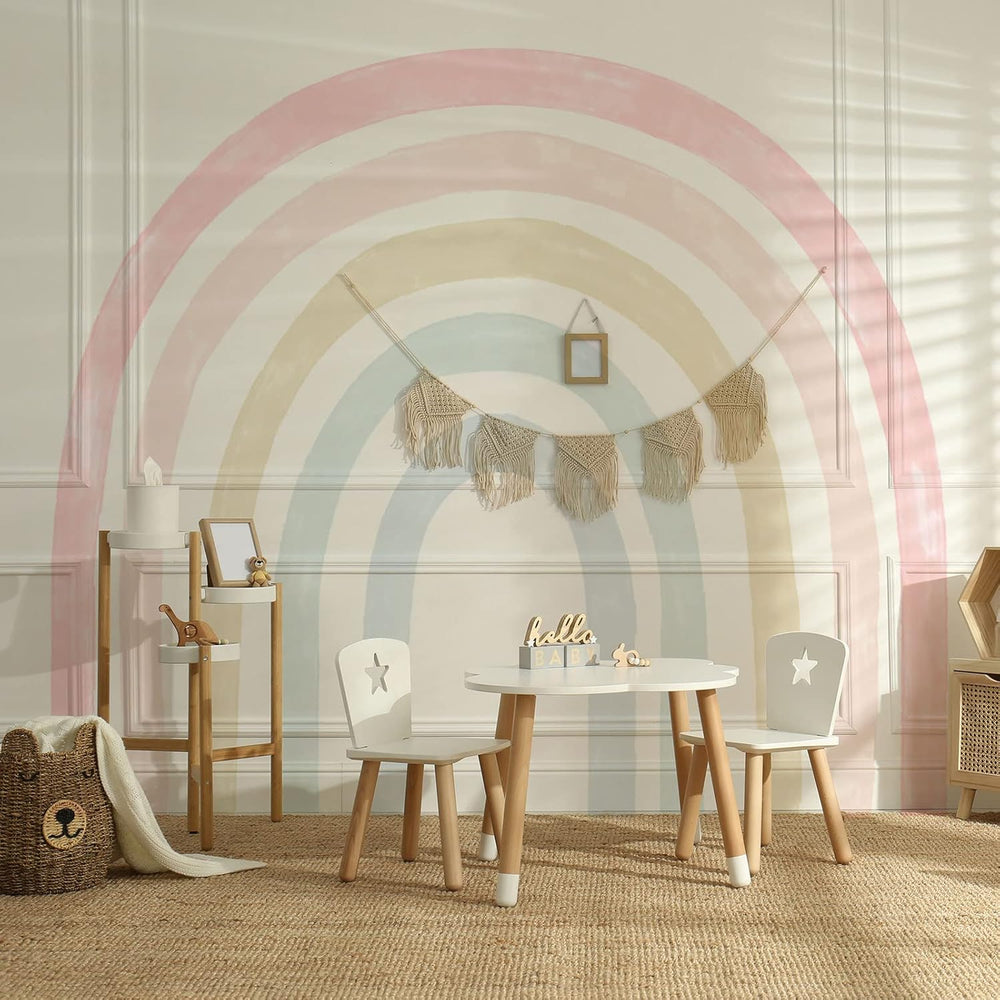 6 pegatinas de pared de arcoíris de 94,5 x 82,7 pulgadas