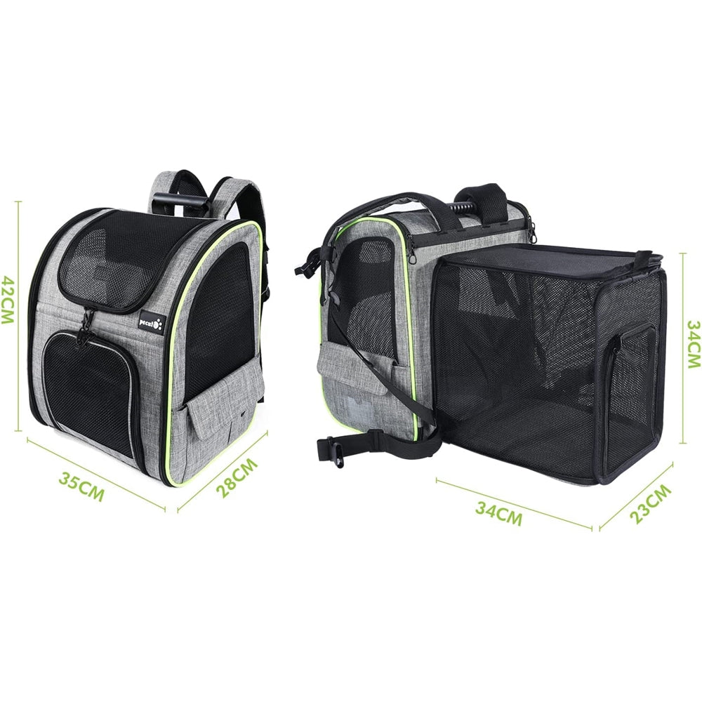 Mochila de transporte para gatos con malla transpirable