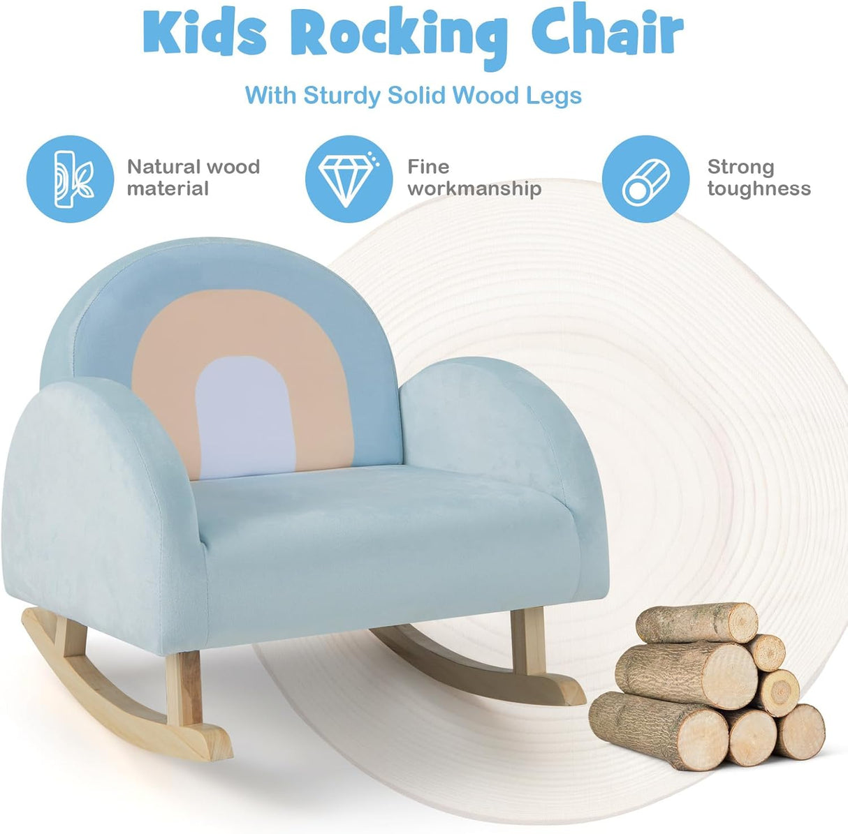 Mecedora con marcos de madera maciza,Costzon,diseñoantivuelco