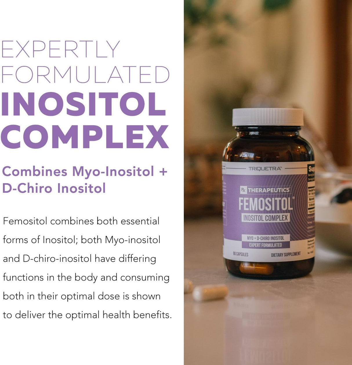 Inositol Suplemento Complejo 40:1 Hormonal y Ovarios 90 cápsulas