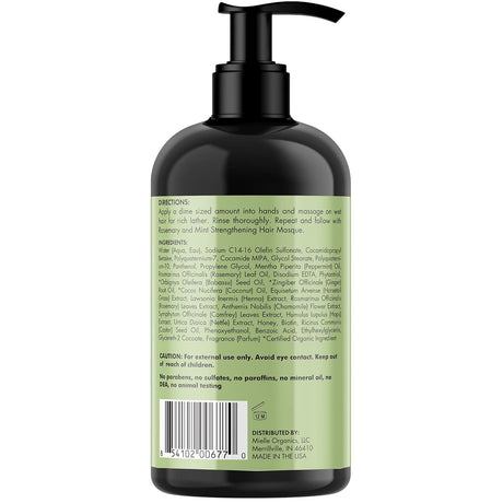 Shampoo fortalecedor de menta con biotina Mielle Organics
