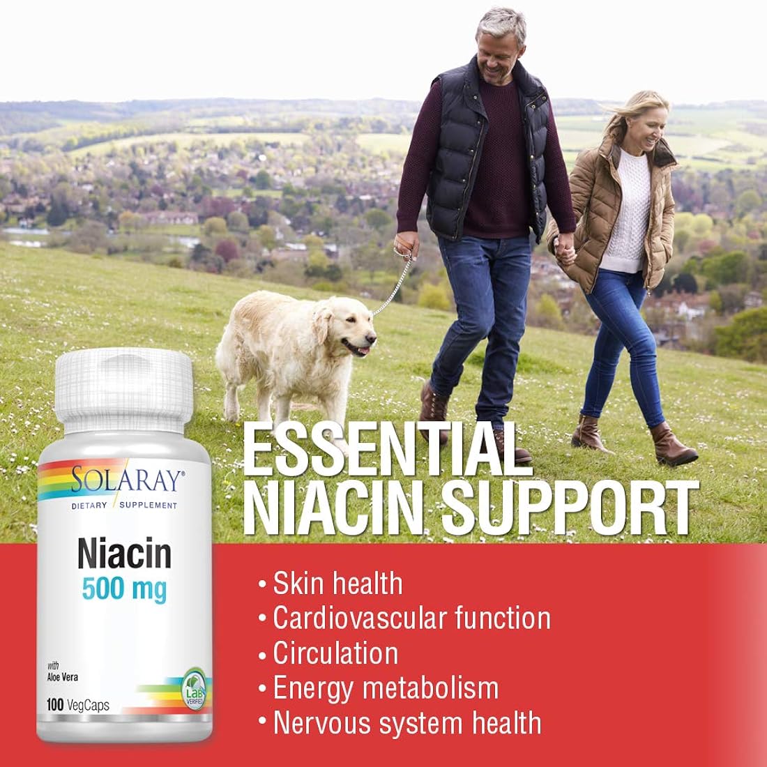 Suplementos Niacin 500 mg Vitamin B3 100cap