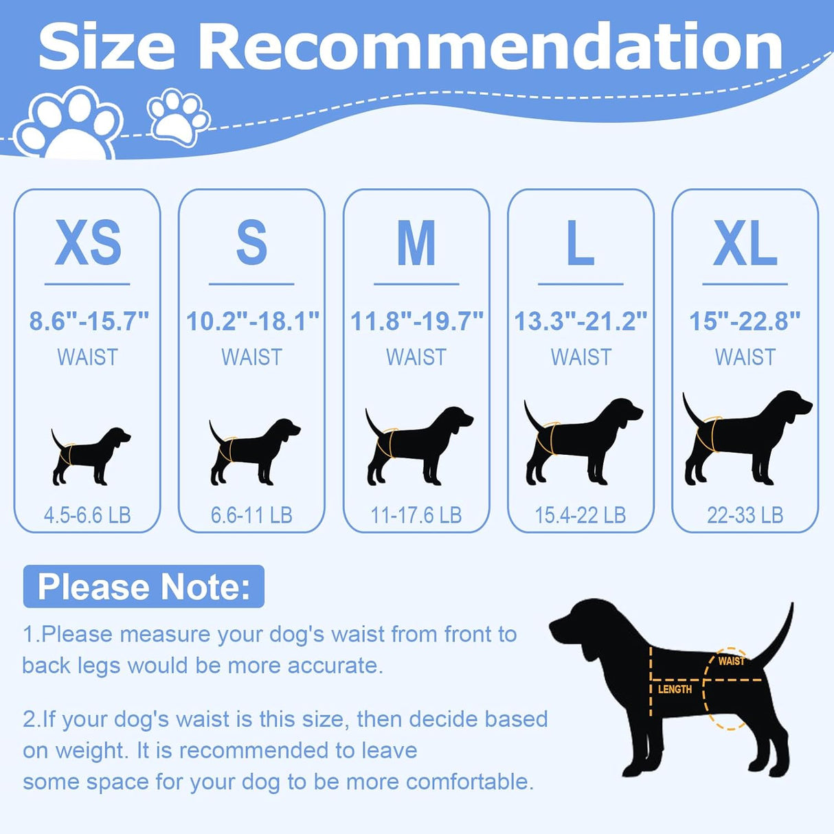 Pañales desechables para perras con cinturo. 10 unidades (S)