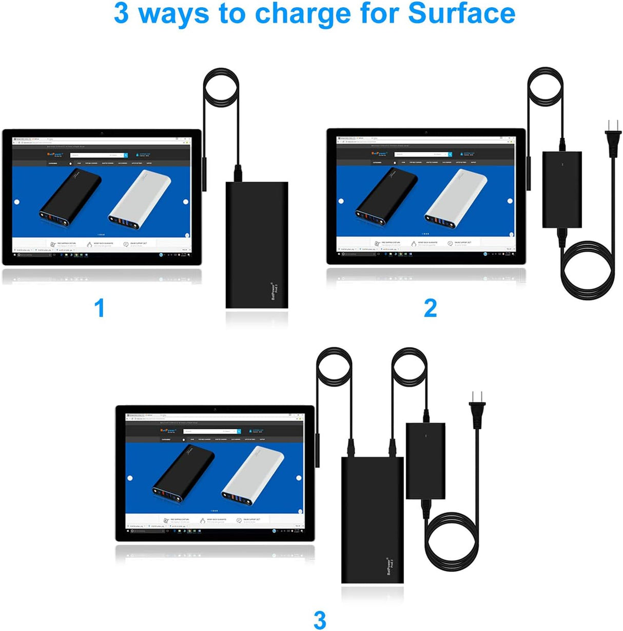 Cargador de superficie para Surface Pro USB