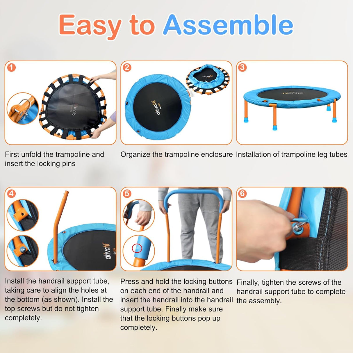 Trampolín Mini de 36 pulgadas para Niños de 1 a 6 Años