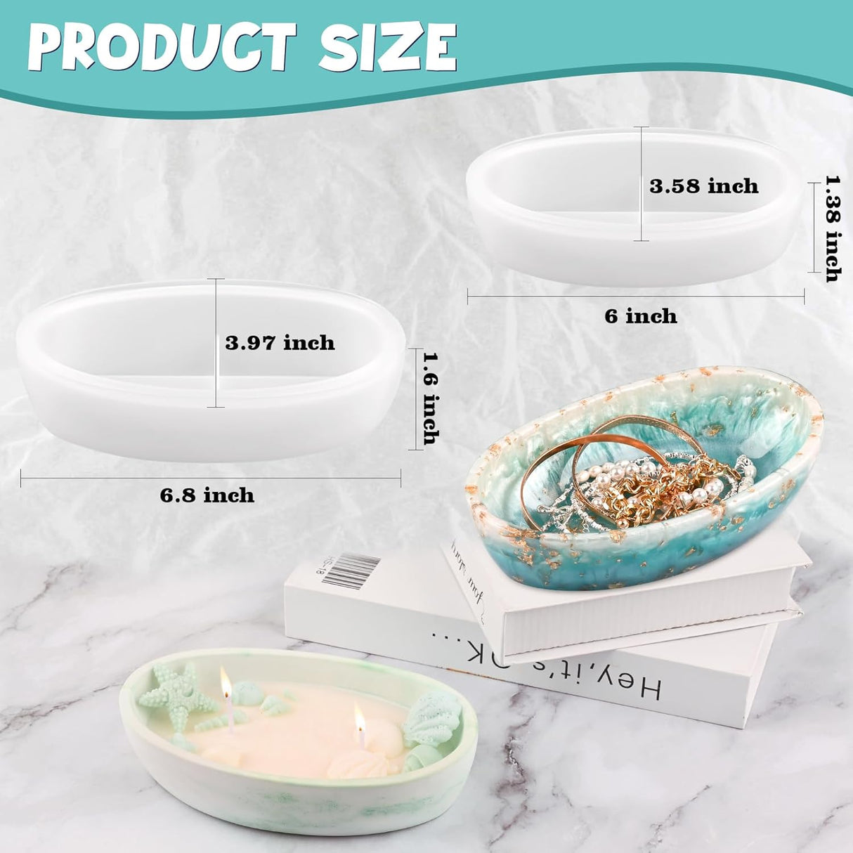 Molde de silicona para recipientes de velas y resina epoxy