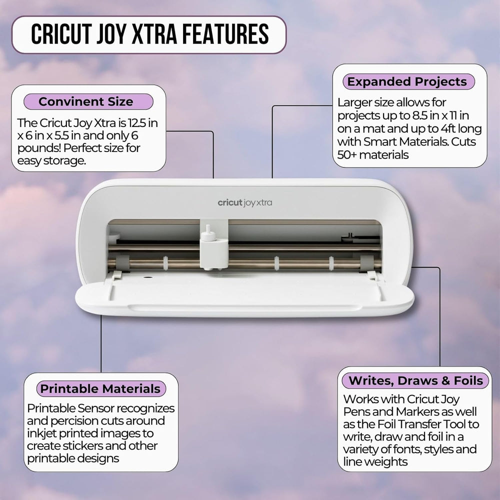 Cricut Joy Xtra - Kit de Stickers con Papel Adhesivo y Mat