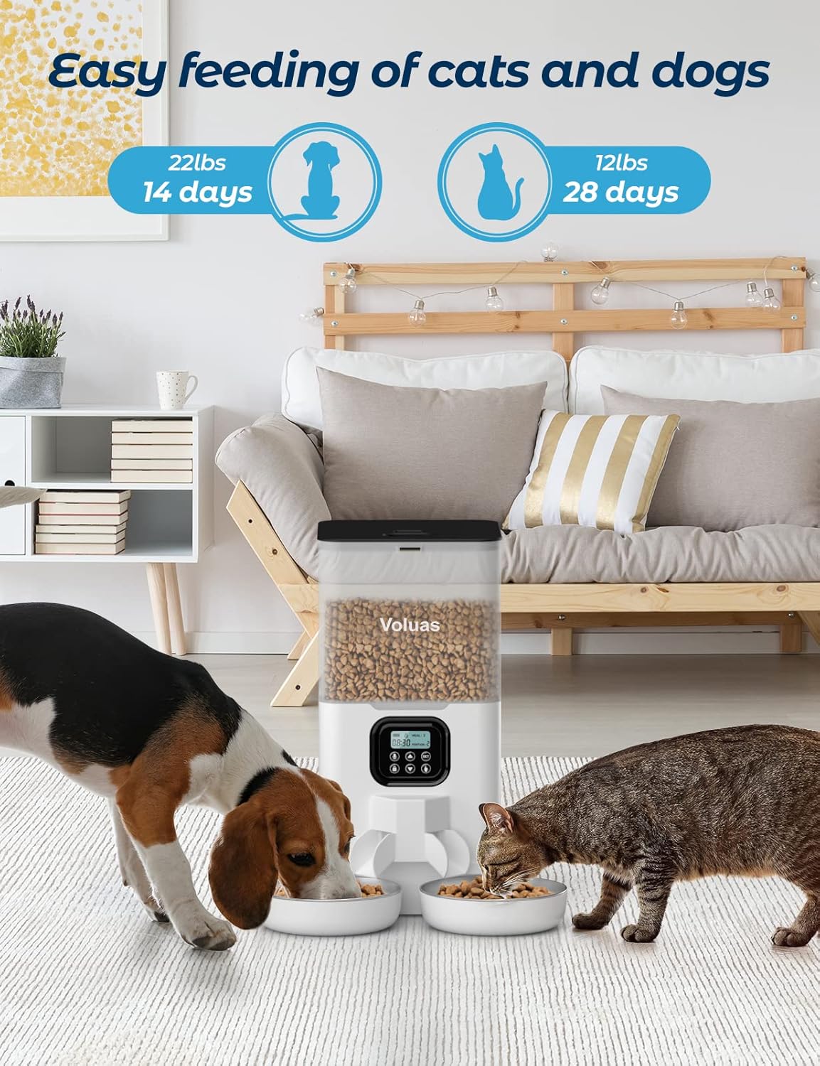Comederos automáticos para gatos cuencos de acero inoxidable