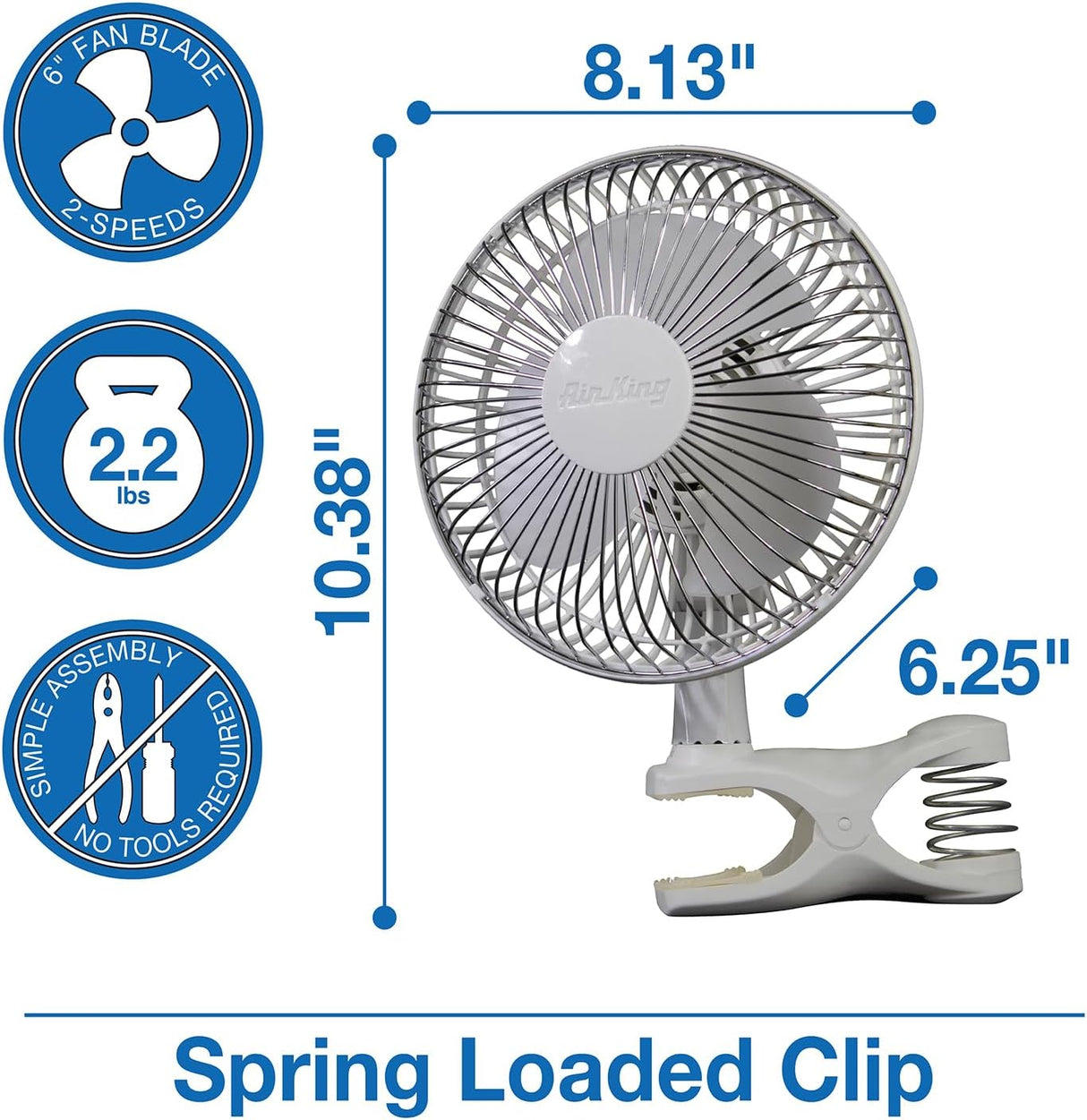 Ventilador Clip-On 2 Velocidades Air King 9145 de 6 Pulgadas