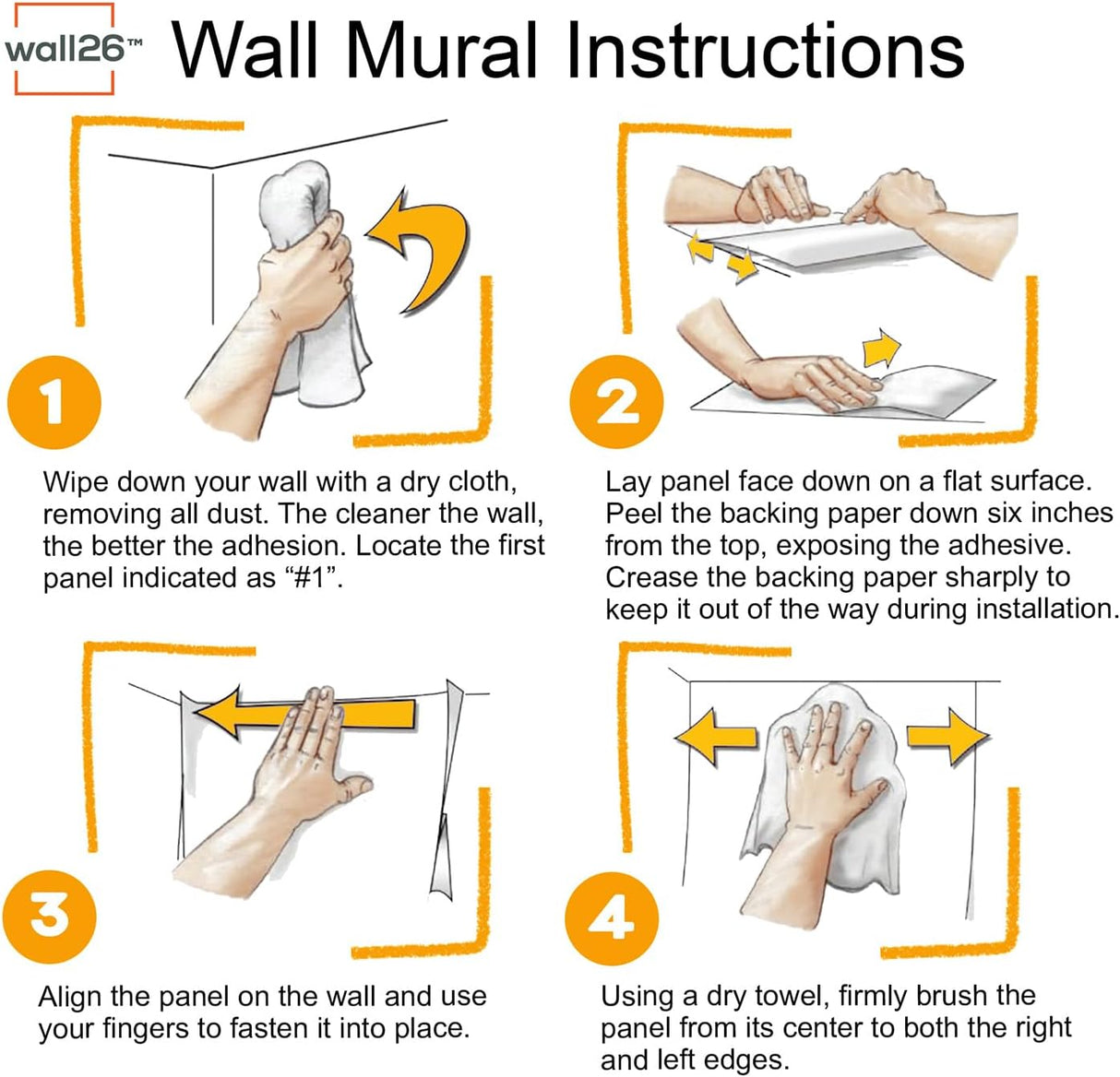 Mural Autoadhesivo wall26 48x72 pulgadas para pared