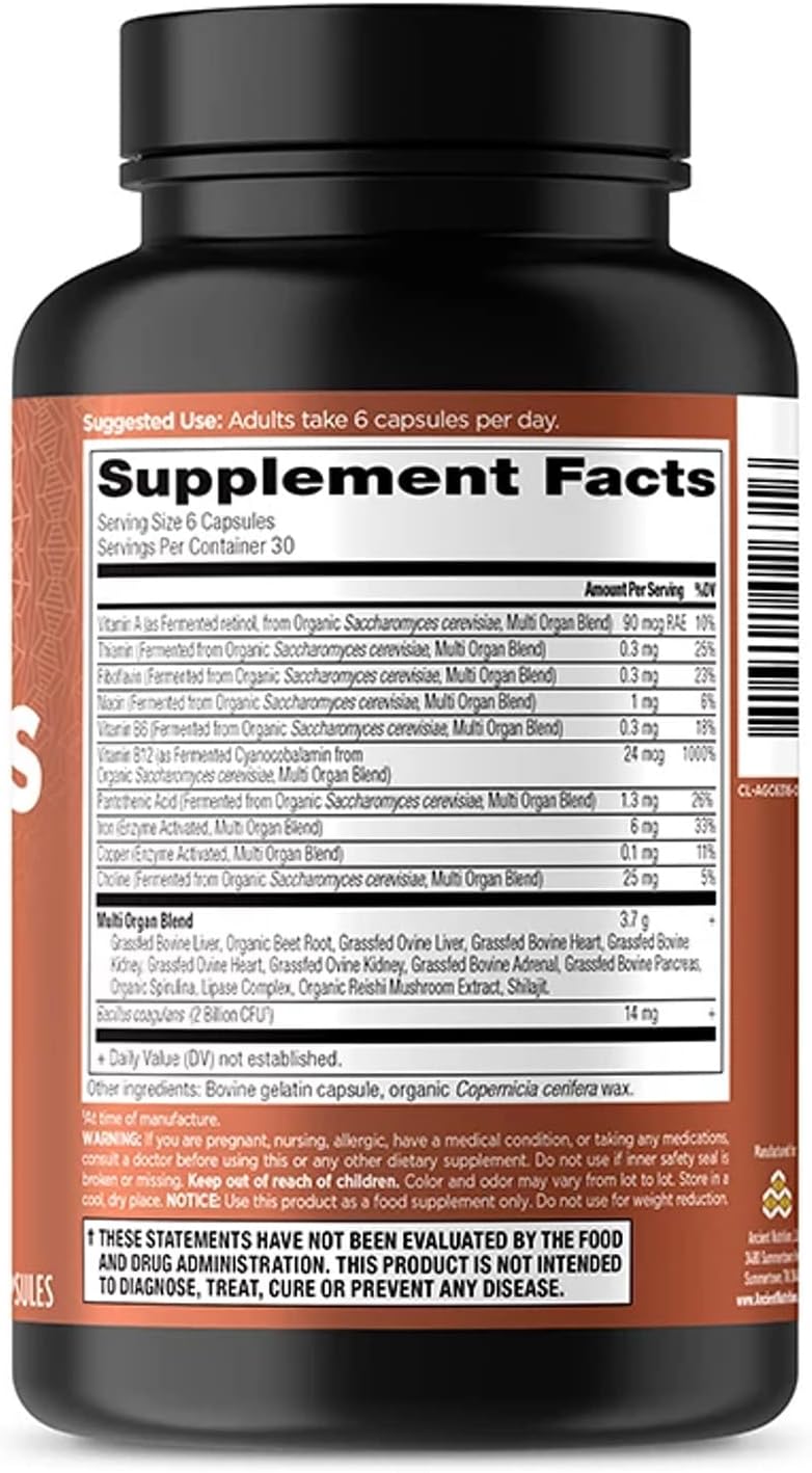 Suplementos de Órganos, Complejo Nutritivo Hígado y Corazón