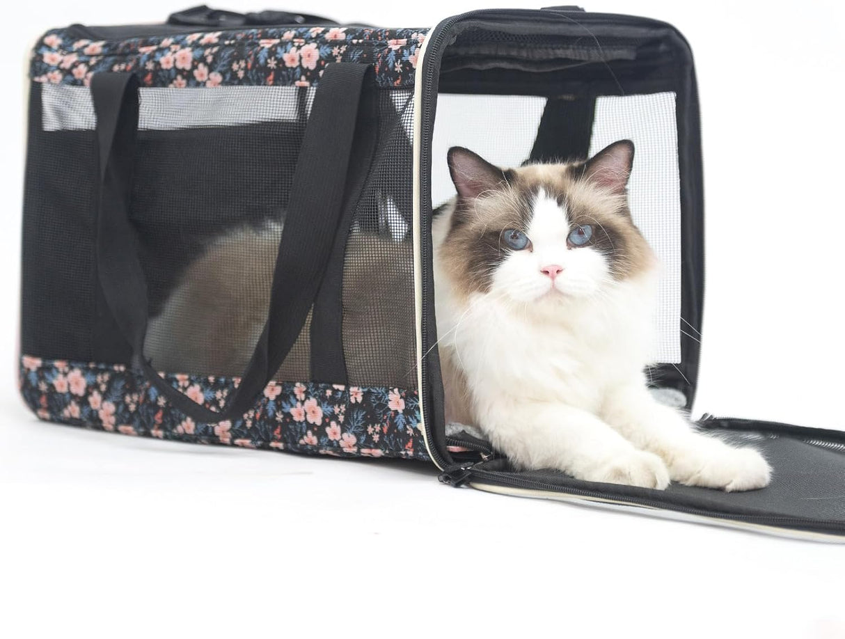 Transportín para Gatos EXPAWLORER, Grande, Aprobado Aerolínea