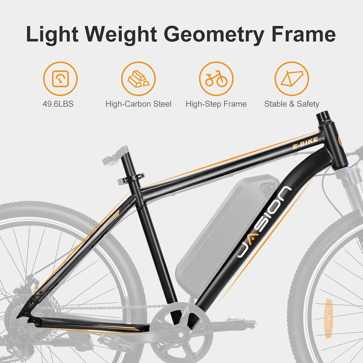 Bicicleta Eléctrica Jasion EB5, 500W, 40 millas, 26 ruedas