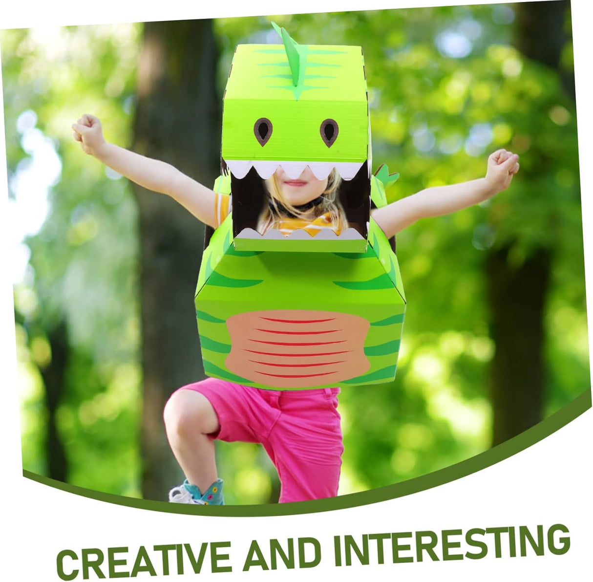 Disfraz Dinosaurio para Niños, Cartón, Modelo DIY