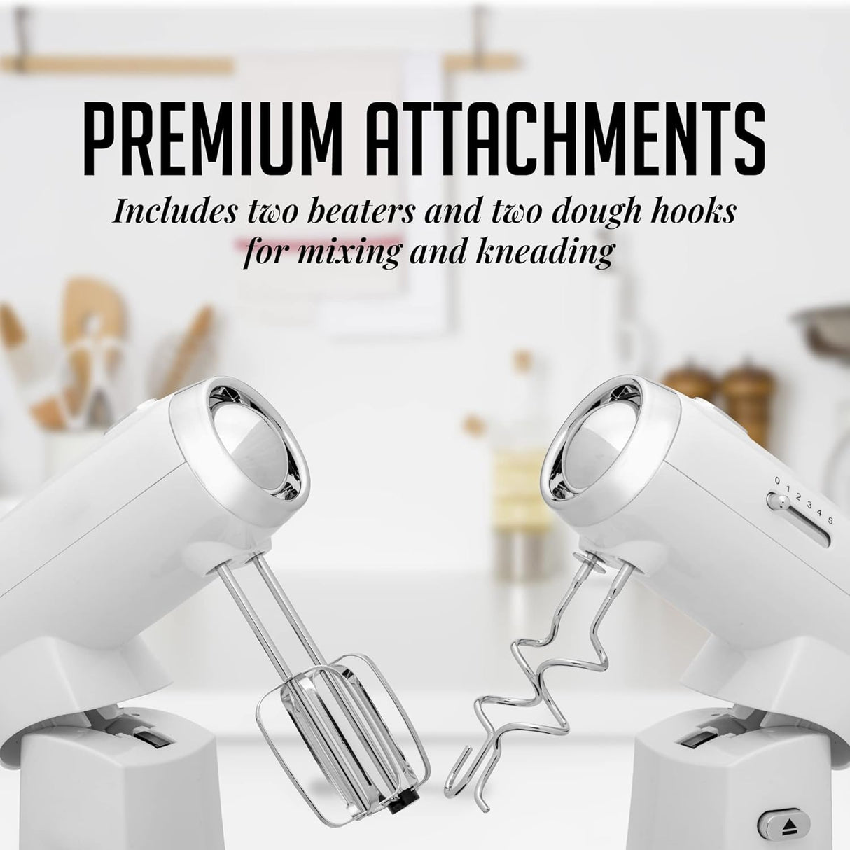 Batidora de pie OVENTE 3.5L, 5 velocidades, 250W SM680W