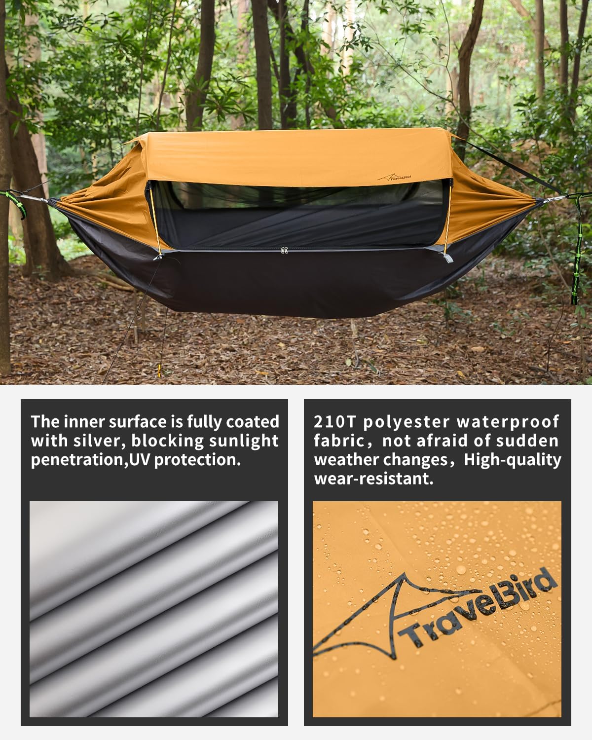 Hamaca de Camping con Mosquitera y Sombra, 4 en 1, Modelo X