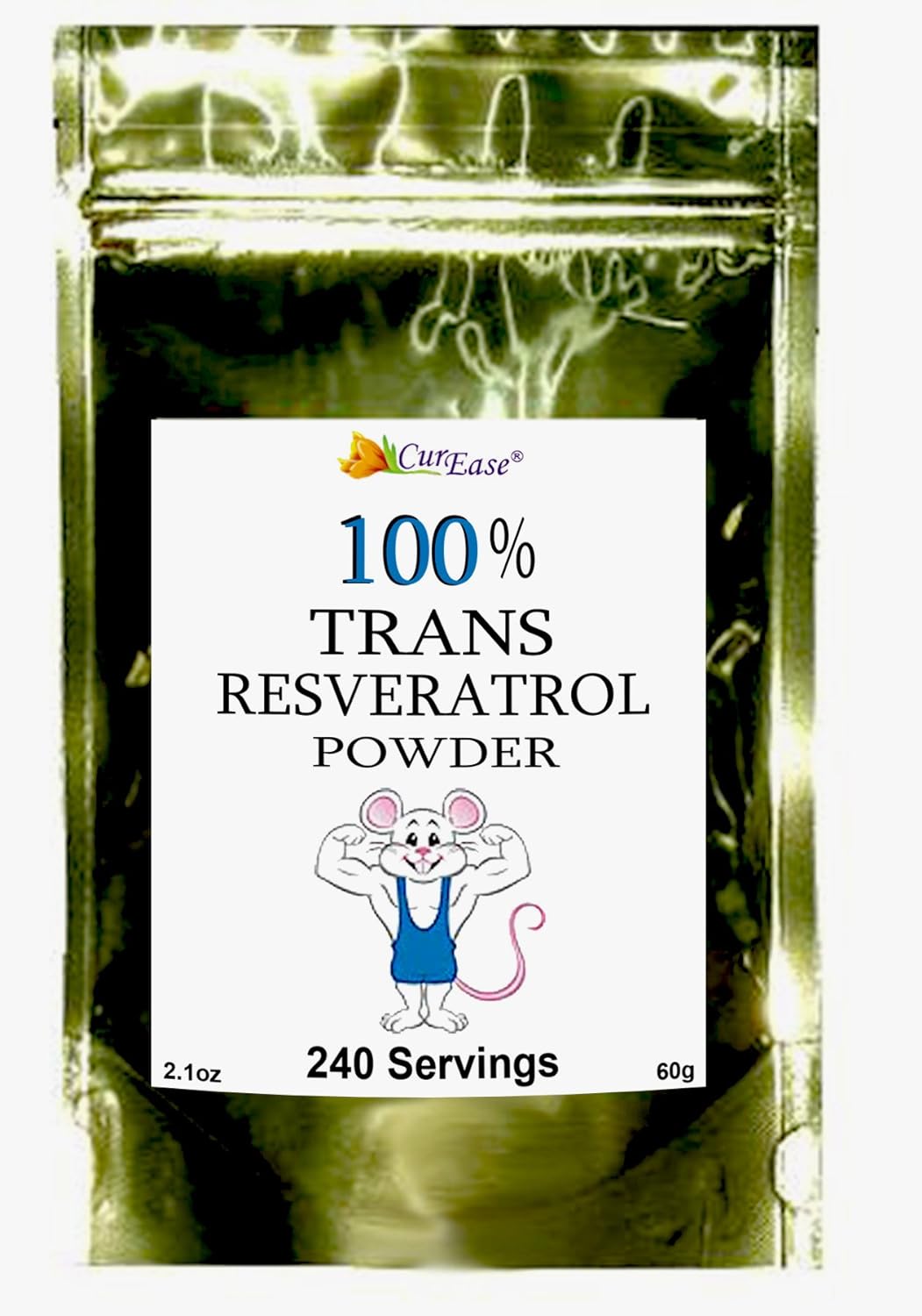 Suplemento Polvo 100% puro de resveratrol trans 250 mg