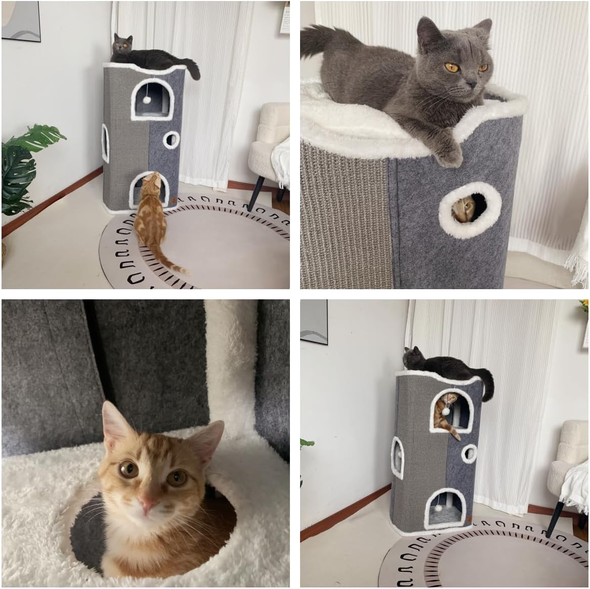 Casa para Gatos de 4 Niveles, Muebles para Mascotas, Modelo 2023