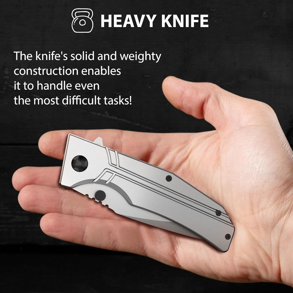 Cuchillo de Bolsillo Táctico 3.5 con Clip para Supervivencia