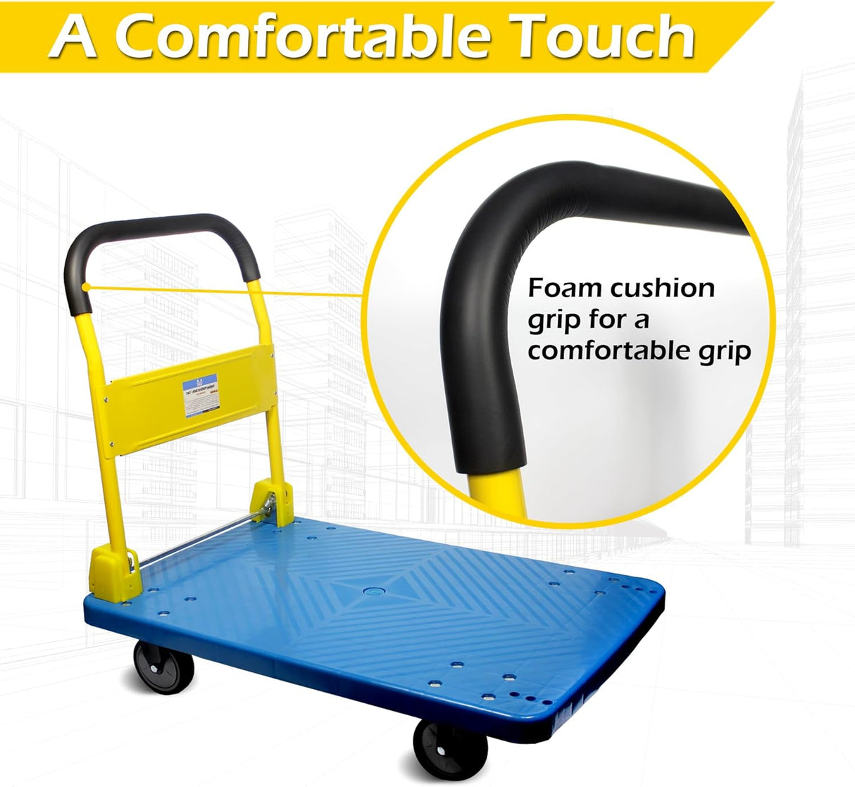 Carretilla Plataforma Plegable MaxWorks 50888 - 770 lbs Capacidad