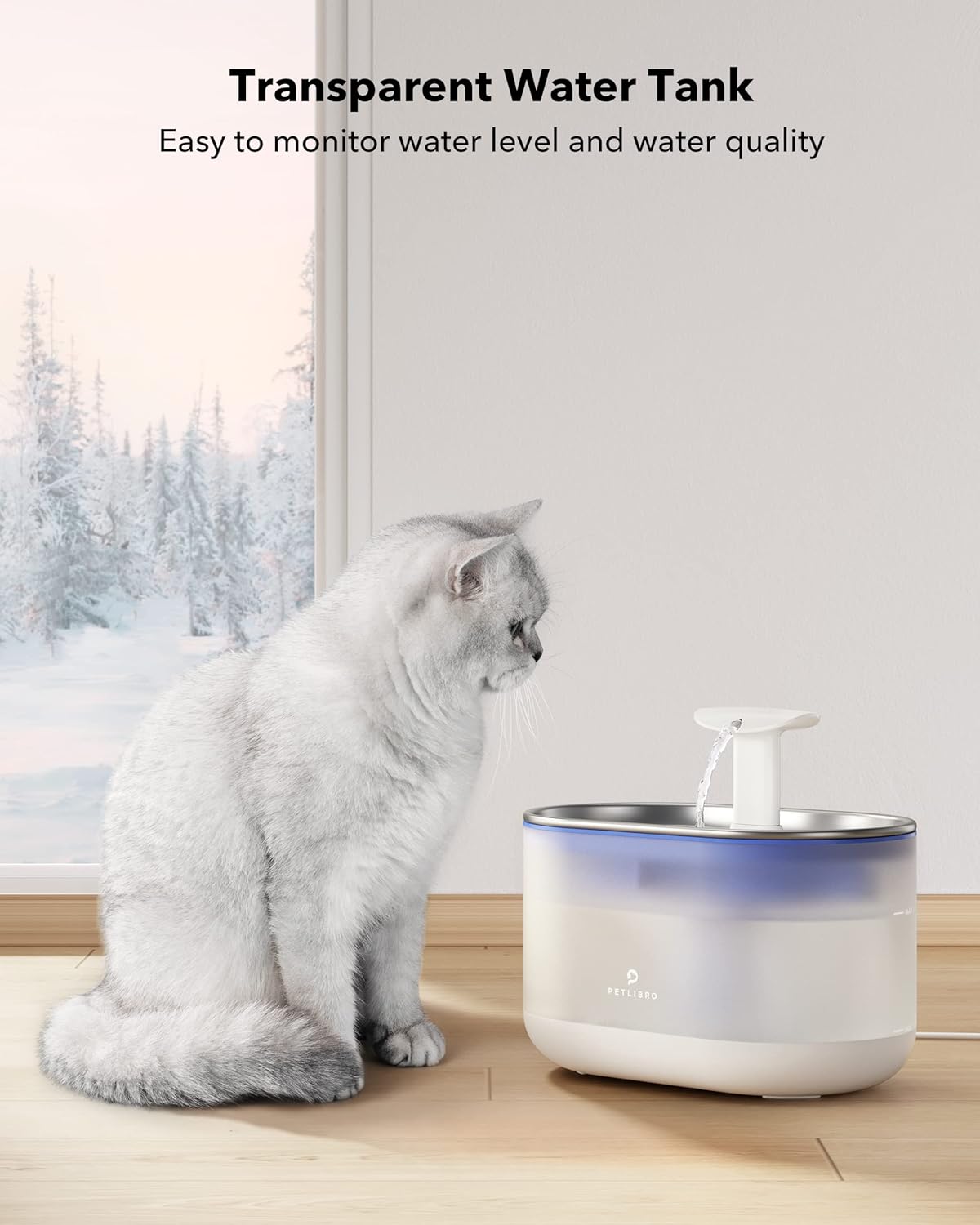Fuente de agua de 2,1 L para gatos PLWF002 PETLIBRO